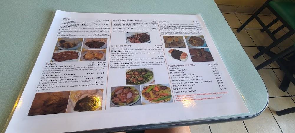 Hawaiian Sun BBQ Menu image 4